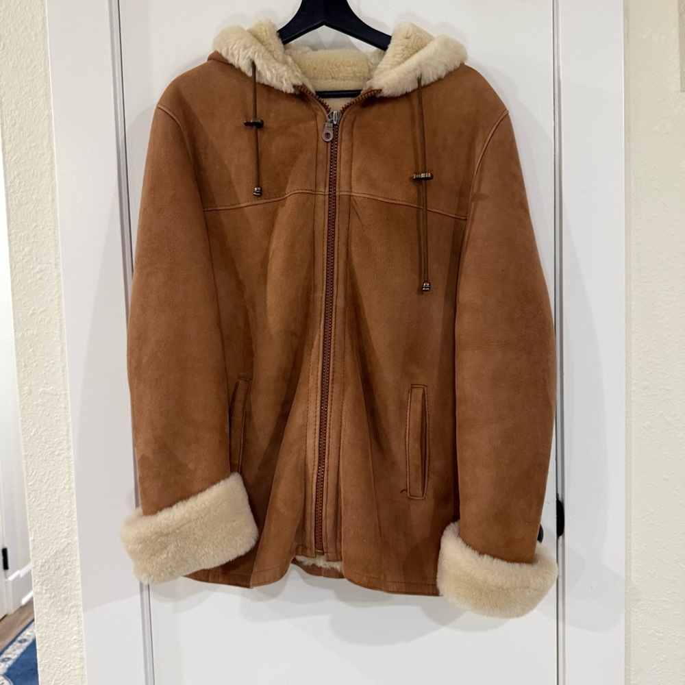 Adriana Shearling Suede Jacket
